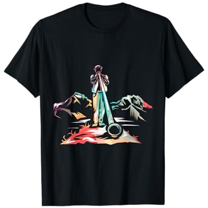 Coucher De Soleil Alpin Cor des Alpes Design Alphorn T-Shirt