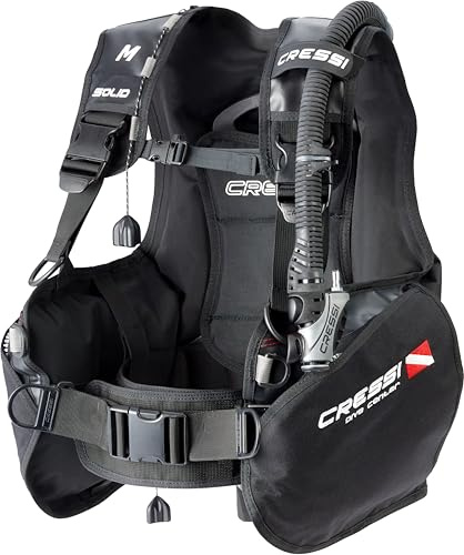 Cressi Solid BCD Dive Center Edition Jacket/Giubetto Equilibratore Unisex Adulto per Immersioni, Nero, XXS