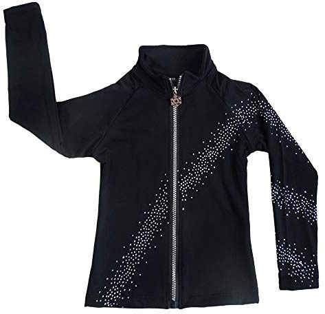 LIUHUO Figure Skating Jackets Girls Fleece Practice Teens Comfortable Warm Competition