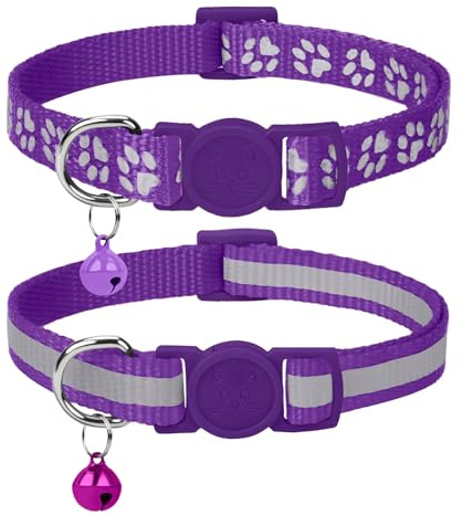 Taglory Collier Chat Anti-Étranglement pour Chaton Chiot, Lot de 2, 15-20cm