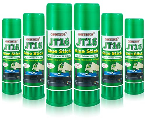 GIANTARM 3D Drucker Klebestifte, PVP Kleber, haftspray 3d drucker kleber Druckkleber, Wärmebett-Kleber für Perfekte Haftung auf dem 3D Drucker Druckbett (6er Set)