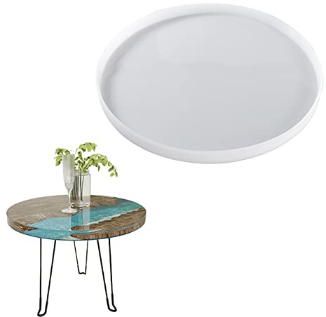 IGTOPS 50CM Tischform Epoxidharz, Große Formen Silikonforme für Epoxidharz, Harzform Tablettfor, DIY Tischherstellung Flusstisch, Epoxidharz Desk Tischuhrform Decoration