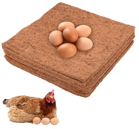 JOYIAL 10 Pack Chicken Nest Box Liners,Premium Laying Hen Nesting Pads,Chicken Coop Bedding,Poultry Supplies,Easy Clean up(size:6pcs)
