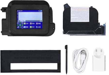 Pistolets D'Imprimante à Jet D'encre Portables Mini écran Tactile LED Portable pour la Date de Production D'étiquettes Code QR Imprimante à Jet D'encre Portable Multilingue