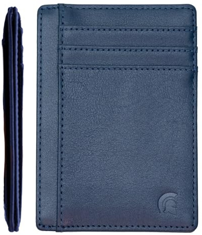 POWR Mens Wallet, Slim Wallet RFID Blocking Minimalist Credit Card Holder, Holds up to 9 Cards and Bank Notes, Ideal for Travel
