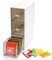 Boîte à thé avec 3 tiroirs en plastique avec tiroirs - Pour sachets de thé - Empilable - Tiroir de rangement pour dosettes de café, édulcorants, sucre, épices