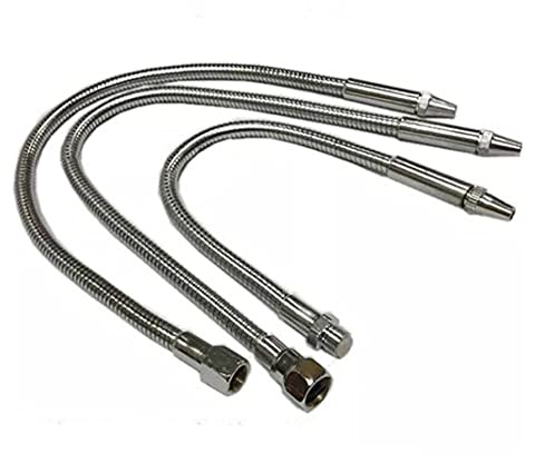 Revive Furniture 1/4 3/8 1/2 Metal Flexible Round Nozzle Water Oil Coolant Pipe Hose 200mm to 1000mm Lathe Switch Round Nozzle(1000mm,Male_1/4)