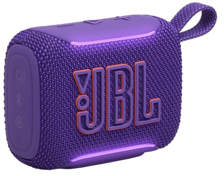JBL Go 5, Ultraportabel Bluetooth-Högtalare, Lila | Stort JBL Pro-Ljud och Punchy Bass, AirTouch-Parning, Vattentät Design och 10-Timmars Speltid