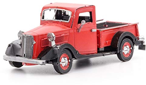 Metal Earth Fascinations Metallbausätze - Oldtimer Ford Pickup Truck 1937, lasergeschnittener 3D-Konstruktionsbausatz, 3D Metall Puzzle, DIY Modellbausatz mit 2 Metallplatinen, ab 14 Jahre