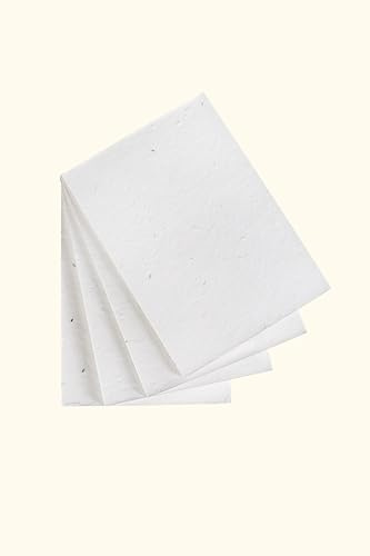 Wanderings Handmade Flower Seed Paper – 5.8 x 8.3” / A5 Size – Pack of 50 – Plantable Wildflower Seed Paper for Watercolour, Writing, Cards & Invitations – 250 GSM Cold Pressed
