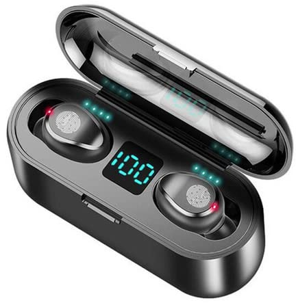 Davilis Auriculares inalámbricos Bluetooth 5.3 universales impermeables IPX7 auriculares deportivos con micrófono 120 horas estéreo HiFi 9D graves profundos, táctil, cancelación de ruido