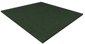 JARDIN202 - Loseta de Caucho Antivibración | Especial para Exterior y Gimnasios | Suelos Infantiles | Fitness | 100 x 100 x 2 cm (Verde)