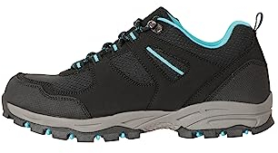 Mountain Warehouse McLeod Womens Walking Shoes - Lightweight, Warm, Durable, Breathable, Mesh Lining, Sturdy Grip, Rubber Outsole - for Spring Summer, Running & Gyming Charcoal Adult Shoe Size 8