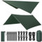 VOSOIR Toldo Camping 3X5M Impermeable, Ultraligero y Portátil Toldo de Refugio, Tienda de Campaña Hamaca, Protección UV, Anti Desgarro, Tarp para Picnic Pesca Camping Senderismo(Verde Oscuro)
