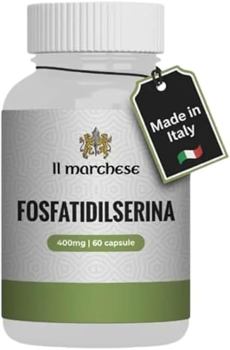 Fosfatidilserina Pura mg 400mg elimina il cortisolo abbassare dimagrire, migliora umore - cuore cervello e antiossidante anti-invecchiamento, ringiovanente cellulare Riduce lo Stress