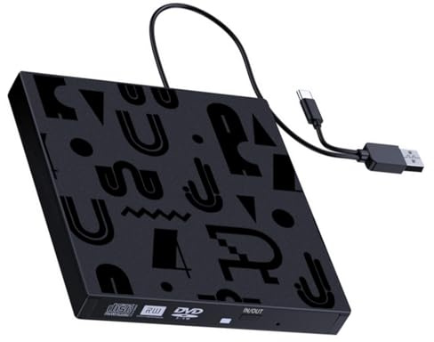 Chenxi Studio 1. Sli-ms USB 3.0/Type-C - Grabadores de DVD externos con transferencia de datos rápida y enchufar para ventana/ma-cs USB C externo CDs/dvds Drive
