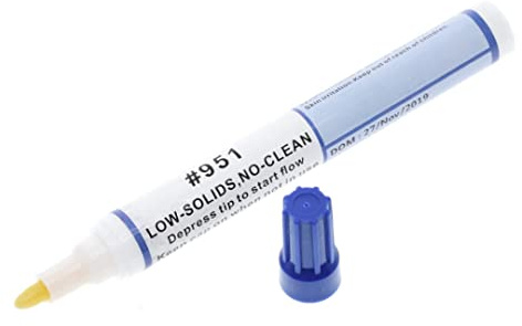 Stylo de Flux de colophane à faible teneur en solides 10ml 951, Flux Non propre pour le soudage électronique, le tablage et la réparation fils bricolage