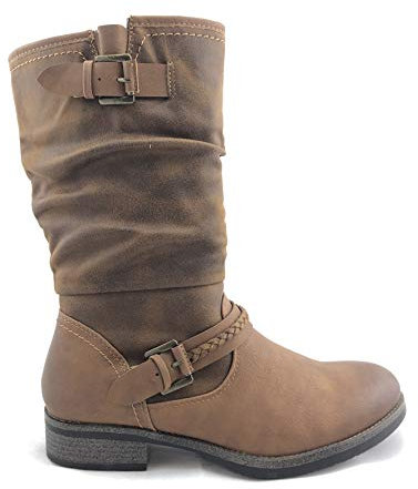 Rieker Estella Womens Kalb Länge Slouch Stiefel 42 EU Braun (Nuss/Nuss 22)
