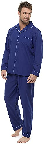 Undercover Mens Traditional Button Pyjamas HT325/MN83 Navy M