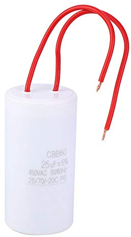 Condensateur de Démarrage CBB60 AC 50/60 Hz 25uF 450V Condensateur de Démarrage de Pompe à Eau avec Plomb, pour Moteurs D'appareils Ménagers