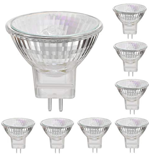 VINBE Lampadine alogene MR11 20W 12V MR11 GU4 Lampada spot alogena bianco caldo Confezione da 8