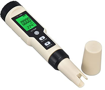 Digital vätemätare, hög noggrannhet penntyp H2 meter vattenkvalitetstestare med ATC, LCD PH TDS salt PPM temp testmätare för dricksvatten hydroponik akvarier simbassäng