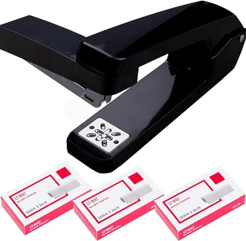XUBX Svänghäftare, 360° roterbar Häftapparat, Swivel Stapler,20 ark kapacitet, med 1000 stycken häftklamrar använder 24/6 mm häftklammer, Vrid häftapparat, Häftapparater