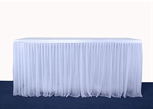 LUMoony 275 * 76CM Tüll Tischrock Tischdecke Tütü DIY Tüll Tischrock Tischröcke Tisch Tüll Tischdekoration Tischrock Tischröcke Party Deko Für Hochzeit, Geburtstag, Candy Bar, Weihnachten