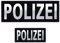 2 Stück Polizei Patches Reflektierende für Weste Aufnäher auf Rückseite Abnehmbare Stickerei Klettverschluss Jacke Rücken Uniform Umhängetaschen Rucksäcke Jeans (1 klein + 1 groß)