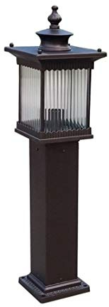 XAWSOP Outdoor Lamp Post Light, Brown High Section Column Light Die-cast Aluminum Lawn Light Street Light Landscape Light Column Headlight E27 Socket LED Lamp,