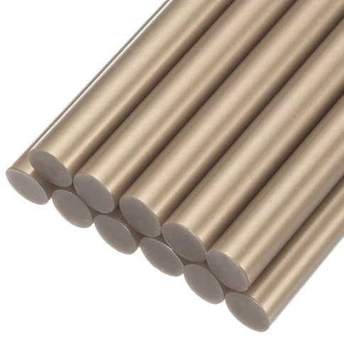Kvartsman 12 stycken limpinnar 11 mm x 100 mm varmklisterbroderier färgglada limpistol pinnar varmt lim limpinnar lim för gör-det-själv hantverk tätning champagne guld