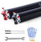 VEVOR Molle di Torsione per Porte da Garage, Coppia di Φ5,72 x Φ50,8 x 685 mm, 16000 Cicli, Rivestimento Elettroforetico Nero per SostituI, con Barre di Avvolgimento, Guanti e Chiave di Montaggio