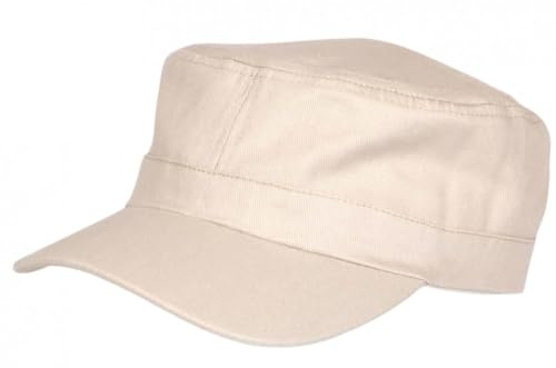 Nyls Création Kostra svart kubansk militärkeps i bomull - herr, Beige färg, One Size