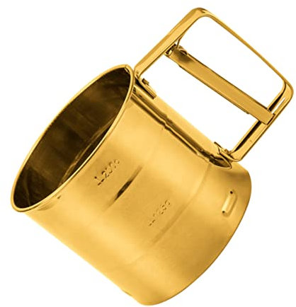 GREENADSCAPE setaccio per farina in acciaio inox setaccio oro Strumento di cottura setaccio per zucchero a velo setaccio per lo zucchero filtro per farina Acciaio inossidabile Golden