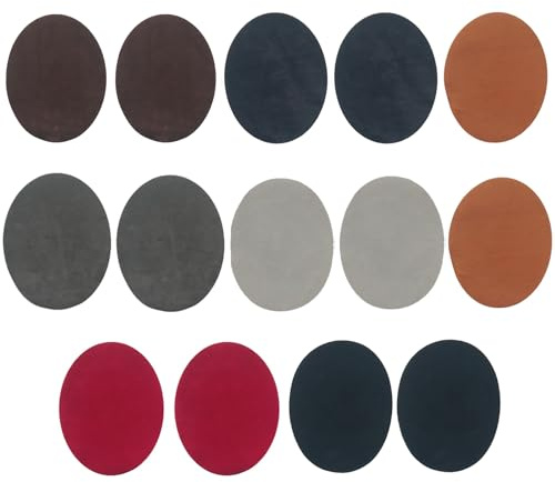 Elbow Patches for Wool Jumpers, 14 Pcs Sew on Oval Elbow Knee Felt Patches 11 x 14cm Iron on Repair Patch for Clothing Sweater