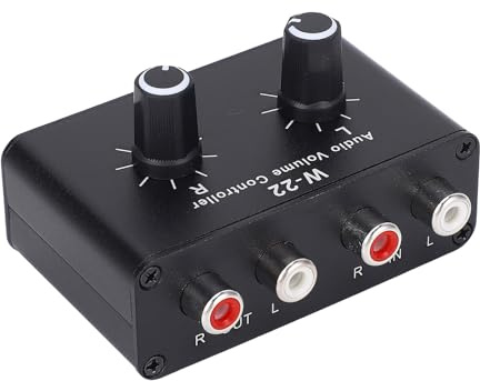 3,5 mm Lautstärkeregler Stereo Dämpfer Passiv Vorverstärker mit Aluminiumgehäuse und Erdungstrennung für CD-Player Mixer Verstärker