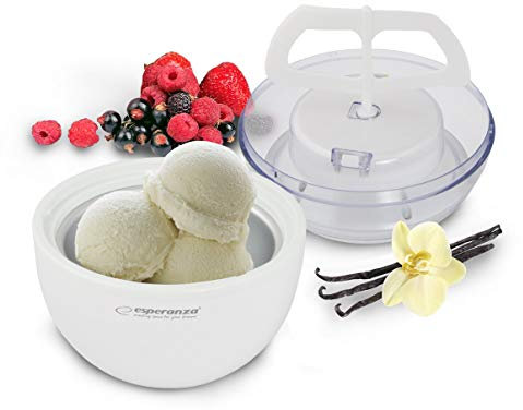 Esperanza Eismaschine - Eiscreme, Frozen Joghurt & Speiseeis - Automatische Eiscreme-Maschine mit Mixpaddel und Schüssel - Ideal für Familienaktivitäten und Gastgeber