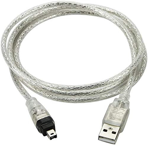 YSF Câble de données USB 2.0 mâle vers FireWire IEEE 1394 4 broches pour caméscope DV HDV Macbook Sony DCR-TRV75E DV 1,5 m