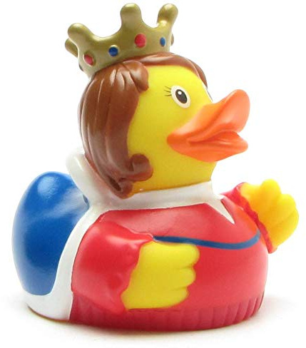 Duckshop, paperella da bagno regina, lunghezza 8 cm