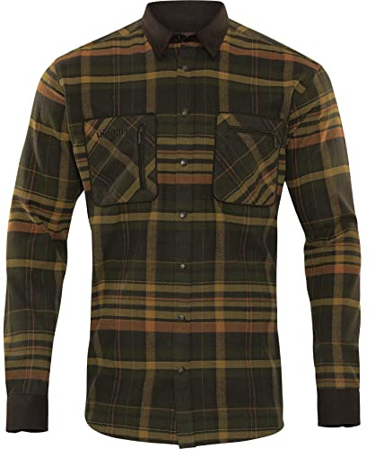 Härkila | Pajala Chemise | Vêtements & Équipement de Chasse pour Professionnels | Design Scandinave Haut de Gamme Durable | Green/Brown, XL