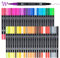 APOGO Dual Brush Pen Set, Filzstifte 48 Farben Handlettering Stifte Doppelfasermaler Pinselstift für Kalender 2024, Malen Nach Zahlen Erwachsene, Aquarellpinsel, Bullet Journal, Kalligraphie stifte