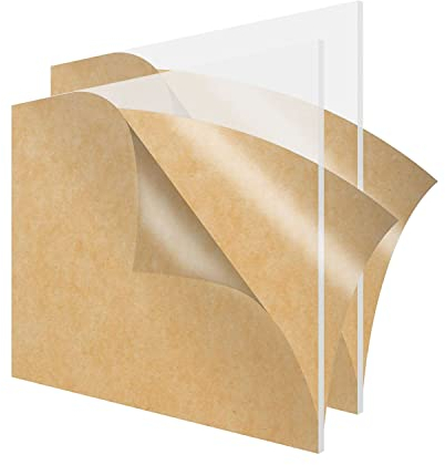 Plaque Acrylique Transparent 2 Pièces, Feuille Acrylique Transparente 1mm, Plaque Plastique pour Les Cadres Photo, Les Expositions de Projets, Les Peintures et Plus Encore, 42 x 29.7cm(A3)