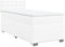 vidaXL Boxspringbett, Einzelbett mit LED Matratze Matratzenauflage, Bettgestell mit Lattenrost Kopfteil, Polsterbett Bett für Schlafzimmer, Weiß 100x200cm Kunstleder