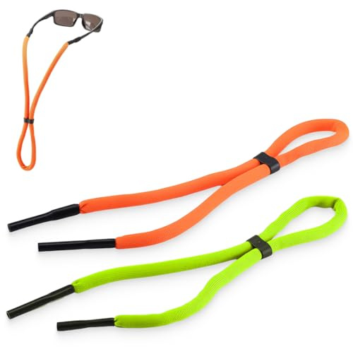 Cuerda Gafas para de sol flotante，Cinta gafas para de sol flotante，Correa Deporte para mujeres, hombres y niños，Sports goggle cadena para vela, surf y más，2 piezas