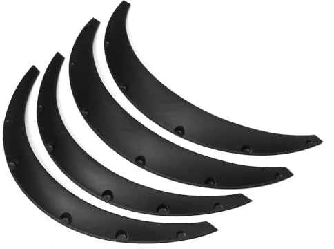 Kit de 4 pcs Élargisseurs d'Ailes Passage de Roue pour Voiture Avant + Arriere Noir 80x32cm