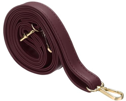 Correa de bolso de cuero de sourcing map, correa de repuesto para bolso cruzado, correa de bolso ajustable, correas de bolso para mujeres, bolsos cruzados, bolso de hombro, bolso de mano, granate, 70