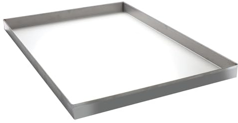 BeiJingYZ Vaschetta Condensa Condizionatore in Acciaio Inossidabile Spesso, Raccoglitore Acqua Condizionatore, Vaschetta Raccogli Gocce per Molteplici Usi(100 * 80 * 4cm/39.4 * 31.5 * 1.6in)