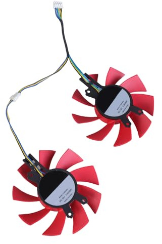 QUEENYARD Ventilador de refrigeración GPU de alta eficiencia para tarjeta gráfica RTX2060 GTX1660 1660Ti de 4 pines VGA, refrigeración fácil y silenciosa, ventilador de tarjeta de video de 75 mm