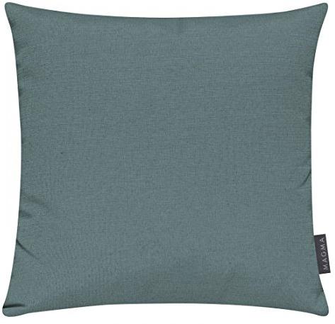 Magma Kissenhülle FINO - 40 x 40 cm - 2er Set - Hülle mit Reißverschluss - einfarbig - knitterarm und fest - waschbar, Farbe:Magma_Petrol_034