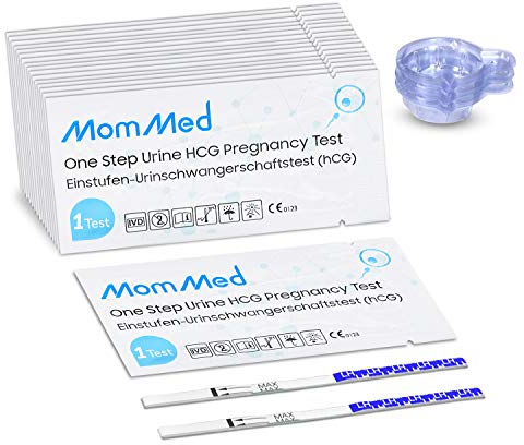 MOMMED Early Pregnancy Tests(25 MIU/ml), 25 X Pregnancy Test Strips with 25 X Urine Cups, HCG Test Strips Over 99% Accuracy, Individually Packed, Result as Fast as 5 Minutes
